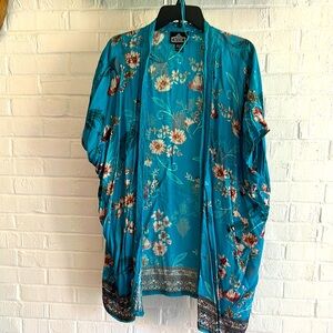 Angie Size L Turquoise Kimono